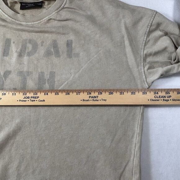 Thrashed Vintage Sweatshirt Sun Faded Beige Distressed Gothic Grunge - Picture 4 of 8
